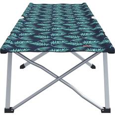 Gröna Campingbäddar vidaXL Fällbar Camping Säng Bladmönster 62 x 194 x 42 cm