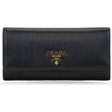 Prada Tegnebøger Prada Læderpung Med Flere Lommer - Sort