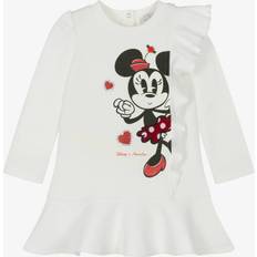 Girls White Jersey Minnie Mouse Dress