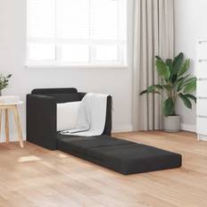 Sort - Træ Sofaer vidaXL Gulv Seng 2-i-1 Sort 74x77x81 cm Sofa 2 personers