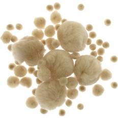 Cream Pom Poms 60 Pack