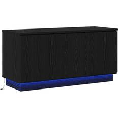 vidaXL TV Skåp med LED Svart Ek 100 x 38 x 49 cm TV-bänk