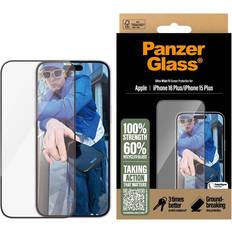 PanzerGlass Ultra-Wide Fit Screen Protector for iPhone 16 Plus/15 Plus Transparent