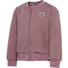 Økologiske Trøjer Hummel Wool Zip Jacket Bee Uld Twilight Mauve -