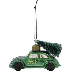 House Doctor Juletræspynt House Doctor Car Julepynt 10.5 cm Grøn Guld Juletræspynt