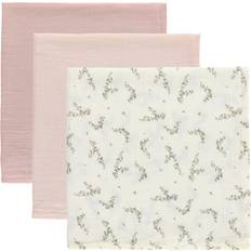 Bomuld Stofbleer Sebra Stofbleer 3 Stk Powder Blossom Rose