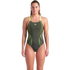 Gröna - Träningsplagg Baddräkter Arena Poseidonia Swimsuit Swim Pro Back - Khaki Green