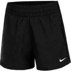 Running Trousers Children's Clothing Nike Big Kid's Dri-FIT High Waisted Woven Training Shorts - Black/White (DX4967-010)