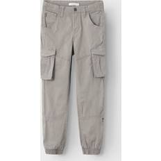 134 - Cargobyxor Name It Kid's Regular Fit Cargo Pants - Elephant Skin