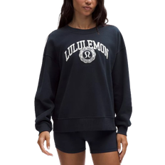 Lululemon Perfectly Oversized Crew Sweatshirt Graphic - True Navy Light Ivory