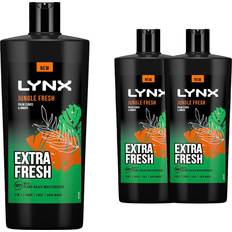 Lynx Body Washes Lynx Jungle Fresh Extra Fresh 3-in-1 Shower Gel 225ml 3 Pack