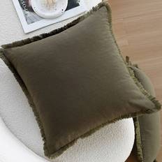 Temu Olive Tassel Throw Pillow Cushion Cover Green