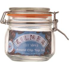 Rustfrit stål Køkkenbeholdere Kilner Clip Top Round Clear Køkkenbeholder 0.5L