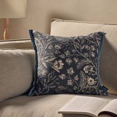 Florals Complete Decoration Pillows Habitat Mono Printed Winter Floral Cushion 43x43 cm Complete Decoration Pillows Grey