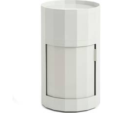 Steel Bedside Tables Hay Facet Misty Grey Bedside Table