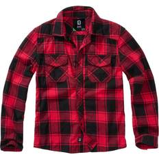 Brandit Kid's Check Shirt Long Sleeve - Red/Black Checkered (6016-41)