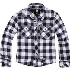 Brandit Kid's Check Shirt Long Sleeve - White/Black Checkered (6016-46)