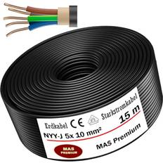 Jordkabel MAS Premium Jordkabel Strömkabel 5 x 10 mm²