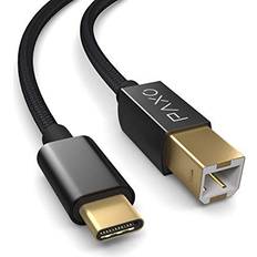 Paxo 3 m USB Nylon Skrivarkabel Svart 3m