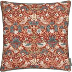 Florals Complete Decoration Pillows Morris & Co Strawberry Thief Piped Outdoor Filled Cushion 50cm x 50cm Complete Decoration Pillows Red