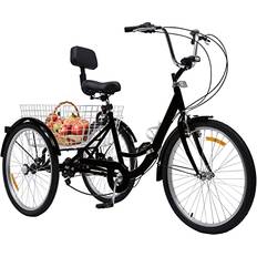 Vuxen Trehjulingar Shiyinge 24 Tum 7-Växlad 3 Hjul Trehjuling Cykel