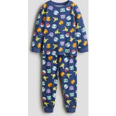 24-36M - Boys Night Garments H&M Boys Printed Cotton Jersey Pyjamas - Blue/Pokémon