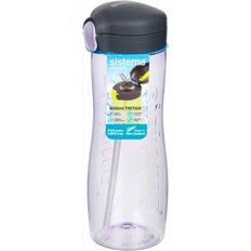 Sistema drikkedunk med sugerør Sistema Quick Flip Lilac Drikkedunk 0.8L