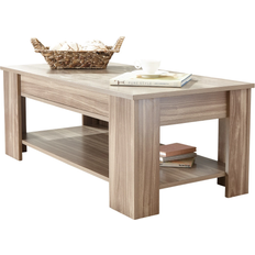 Rectangular Coffee Tables GFW Lift Up Walnut Coffee Table 50x105cm