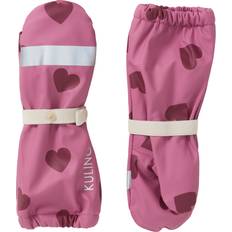 Polyester Regnvanter Børnetøj Kuling Vilnius Forede Regnvanter Mauve Hearts - Lilla