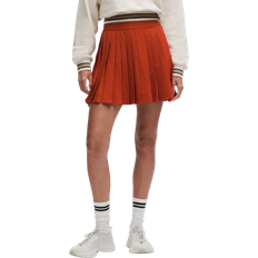 Lululemon Kjolar Lululemon Plissierter Tennisrock Mit Hohem Bund Lang - Autumn Rust