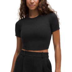 Lululemon Hold Tight Straight Hem Cropped T-shirt - Black