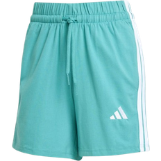 Dam - Turkosa Byxor & Shorts adidas Women Essentials 3 Stripes Cotton Shorts - Powder Teal/White