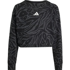 Adidas Sweatshirts Children's Clothing adidas Future Icons Cropped Sweatshirt - Black/Carbon/Multi/White (JM1367)