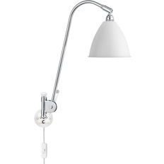 Justerbar arm Vägglampor GUBI Bestlite BL6 Chrome/Matt White Wall light ∅ 16cm