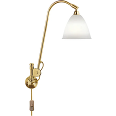 Justerbar arm Vägglampor GUBI Bestlite BL6 Brass/Bone China Wall light ∅ 16cm