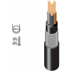 Prysmian Black 3-Core Armoured Cable 2.5mm² x 50m