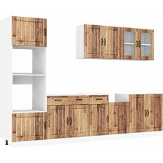 7 Piece Kitchen Cabinet Set Kalmar Old Wood Engineered Wood
