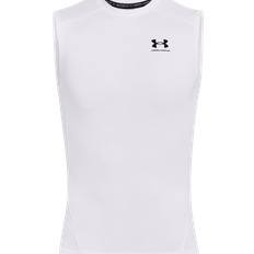 Under Armour XXL Tank Tops Under Armour HeatGear Men's Compression Sleeveless Tank Tops - White/Black
