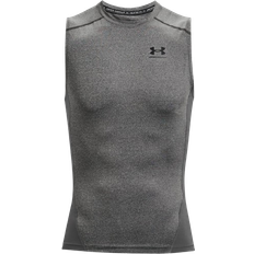 4XL - Herre Toppe Under Armour HeatGear Armour Sleeveless Men - Carbon Heather/Black
