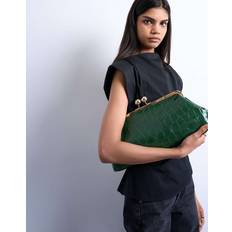 Patent Leather Clutches Topshop Gretchen Clutch Grab Back - Green