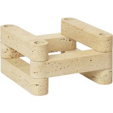 Ferm LIVING Lysestager, Lys & Dufte ferm LIVING Newel Modular Lysestagesæt Travertine Fyrfadsstage