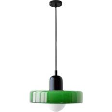 Vintage Modern Grön Glas Hängande Lampa