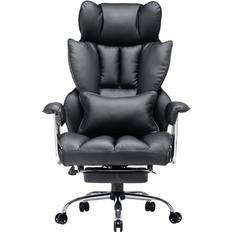 Justerbara sitsar Kontorsstolar Efomao Ergonomisk PU-Läder 200 kg Kontorsstol