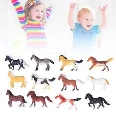 12pcs High Simulation Toy Horses