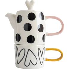 Caroline Gardner Spot Heart Cup Set Multi Teapot