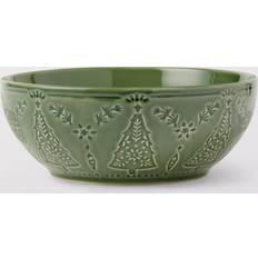 Green Breakfast Bowls John Lewis Debossed Christmas Tree Stoneware Cereal 17cm Green Breakfast Bowl