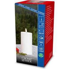 Konstsmide Blockljus LED Timer 12 cm Vit LED-ljus 2st