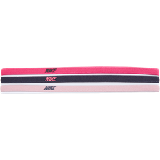 Dame - Multifarvet Pandebånd Nike Elastic 2.0 Headbands 3-pack - Spark/Gridiron/Pink Glaze