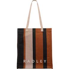 Dame - Indvendig lomme Muleposer Radley Stripe Medium Open Top Tote - White