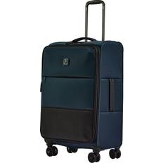 Antler Suitcases Antler Lightest Medium Suitcase Indigo Blue Soft Stripe 2.0
